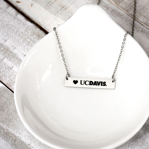 Fan Frenzy Gifts UC Davis Aggies Officially Licensed Bar Necklace