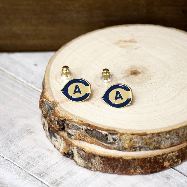 Fan Frenzy Gifts UC Davis Aggies Officially Licensed Post Earrings