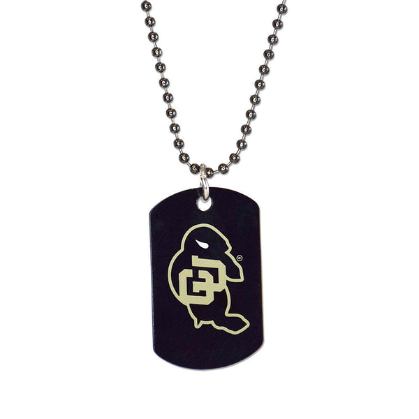 Fan Frenzy Gifts Colorado Buffaloes Officially Licensed Dog Tag on Ball Chain