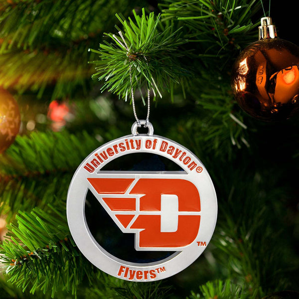 Fan Frenzy Gifts Dayton Flyers Officially Licensed Fan Silver Ornament