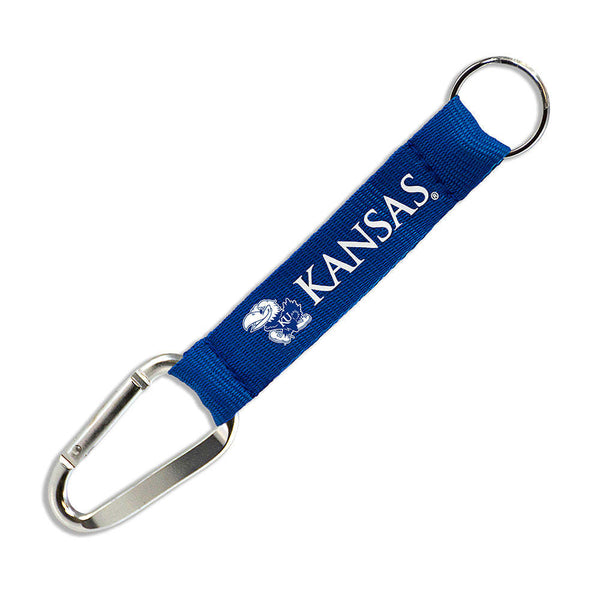 Fan Frenzy Gifts Kansas Jayhawks Officially Licensed Blue Lanyard Keytag