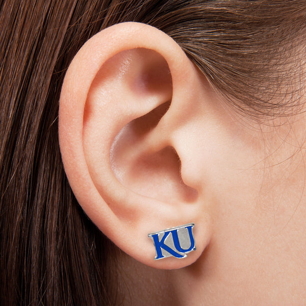 Fan Frenzy Gifts Kansas Jayhawks Officially Licensed Post Earrings