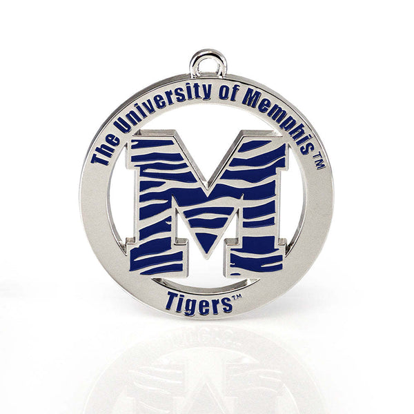 Fan Frenzy Gifts Memphis Tigers Officially Licensed Silver Ornament