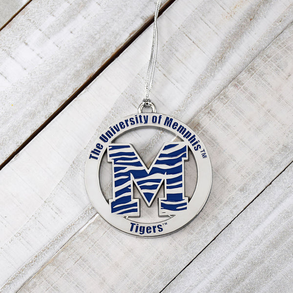 Fan Frenzy Gifts Memphis Tigers Officially Licensed Silver Ornament