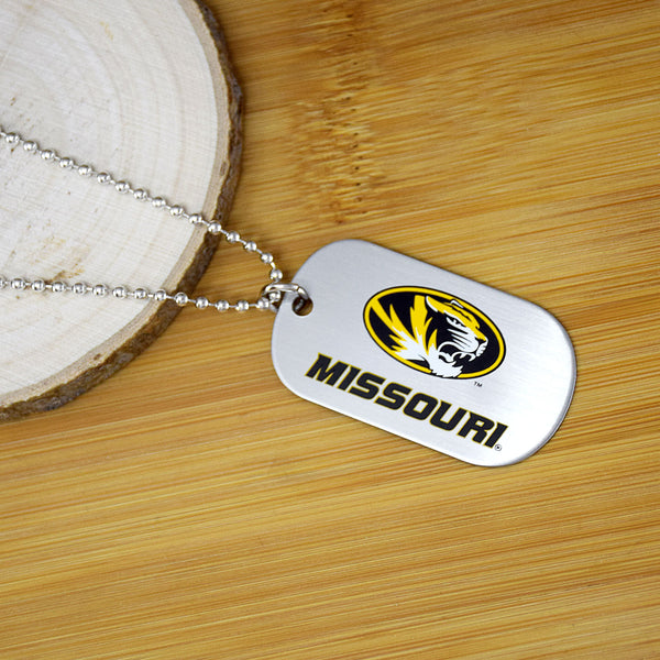 Fan Frenzy Gifts Missouri Tigers Officially Licensed Dogtag on Ball Chain