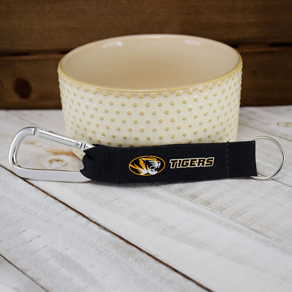Fan Frenzy Gifts Missouri Tigers Officially Licensed Lanyard Keytag