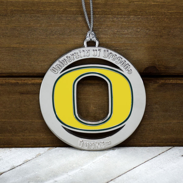 Fan Frenzy Gifts Oregon Ducks Officially Licensed Silver Ornament
