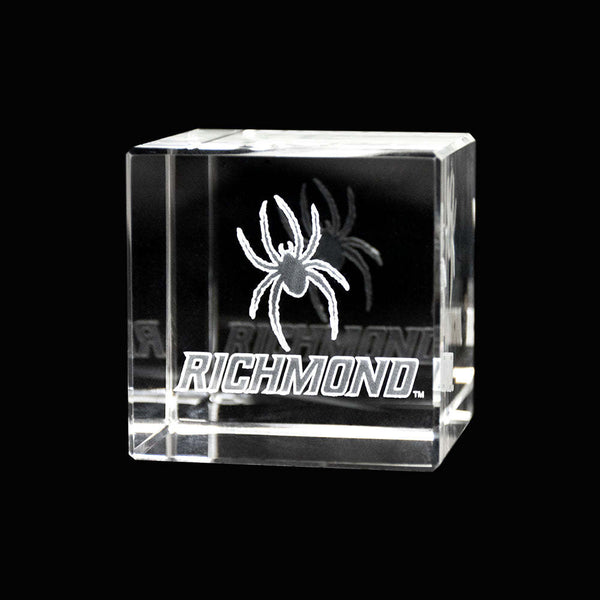 Fan Frenzy Gifts Richmond Spiders Officially Licensed Laser Engraved Crystal Cube