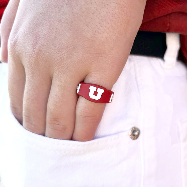 Fan Frenzy Gifts Utah Utes Officially Licensed Adjustable Ring
