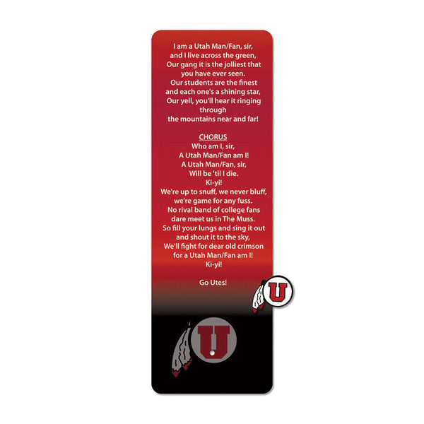 Fan Frenzy Gifts Utah Utes Officially Licensed Fight Song Bookmark and Pin