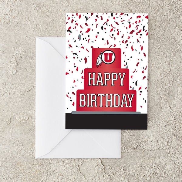 Fan Frenzy Gifts Utah Utes Officially Licensed Cake Birthday Card