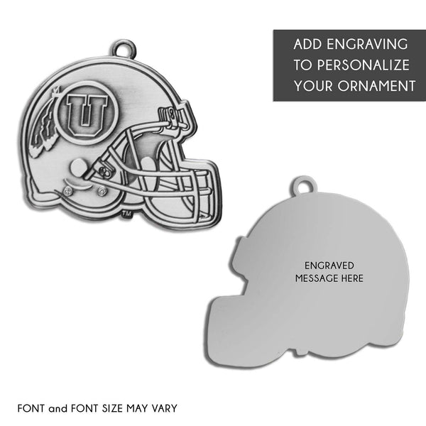 University of Utah Metal Helmet Ornament