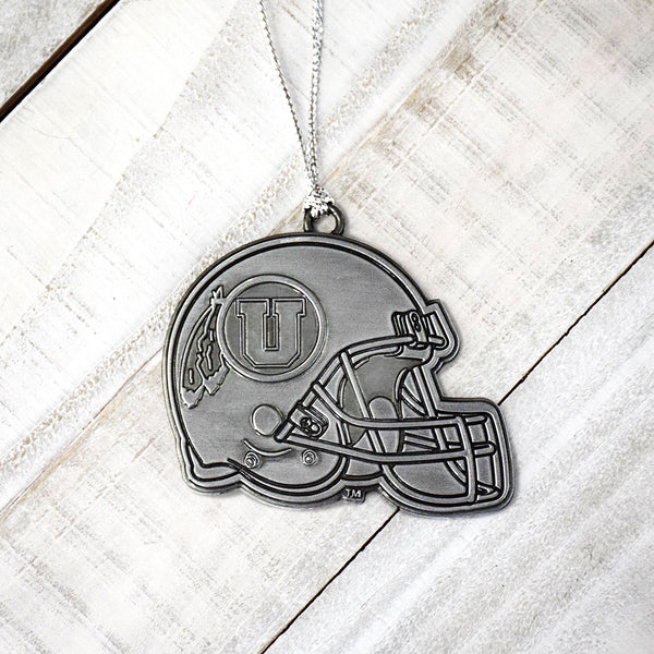 University of Utah Metal Helmet Ornament