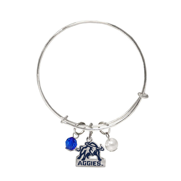 Fan Frenzy Gifts Utah State Aggies Officially Licensed Aggie Charm Bangle Bracelet