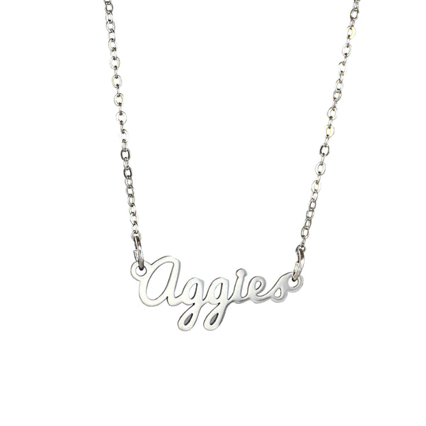 Fan Frenzy Gifts Utah State Aggies Officially Licensed Script Necklace