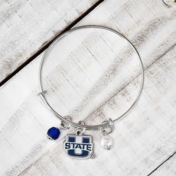 Fan Frenzy Gifts Utah State Aggies Officially Licensed U-state Bangle Bracelet