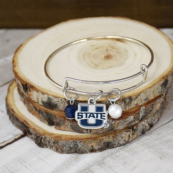 Fan Frenzy Gifts Utah State Aggies Officially Licensed U-state Bangle Bracelet