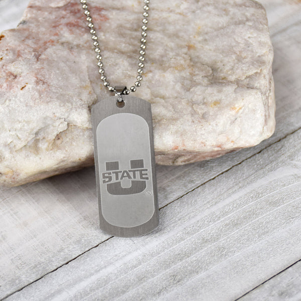Fan Frenzy Gifts Utah State Aggies Officially Licensed Dogtag with Ball Chain
