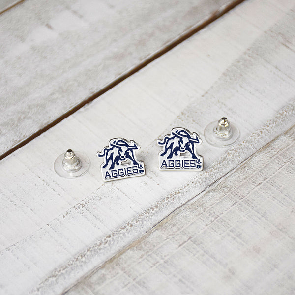 Fan Frenzy Gifts Utah State Aggies Officially Licensed Post Earrings