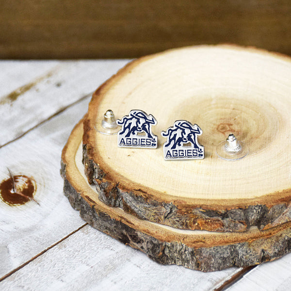 Fan Frenzy Gifts Utah State Aggies Officially Licensed Post Earrings