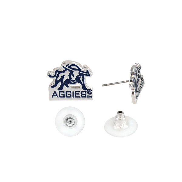 Fan Frenzy Gifts Utah State Aggies Officially Licensed Post Earrings
