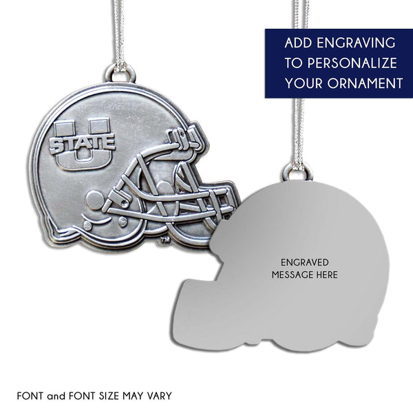 Fan Frenzy Gifts Utah State Aggies Officially Licensed Silver Helmet Ornament
