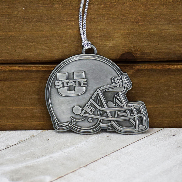 Fan Frenzy Gifts Utah State Aggies Officially Licensed Silver Helmet Ornament
