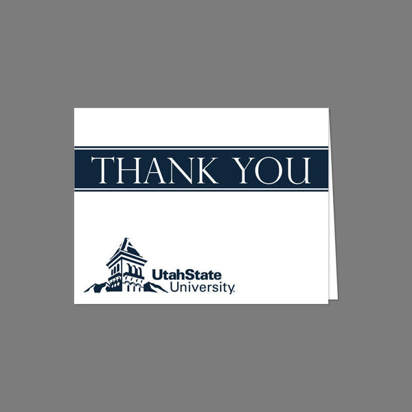 Fan Frenzy Gifts Utah State Aggies Officially Licensed Fan White Thank You Card 10-pack