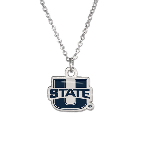 Fan Frenzy Gifts Utah State Aggies Officially Licensed U-State Silver Necklace