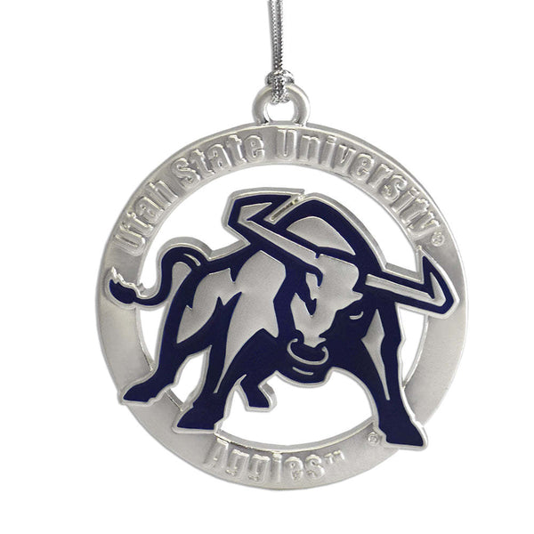 Fan Frenzy Gifts Utah State Aggies Officially Licensed Silver Ornament