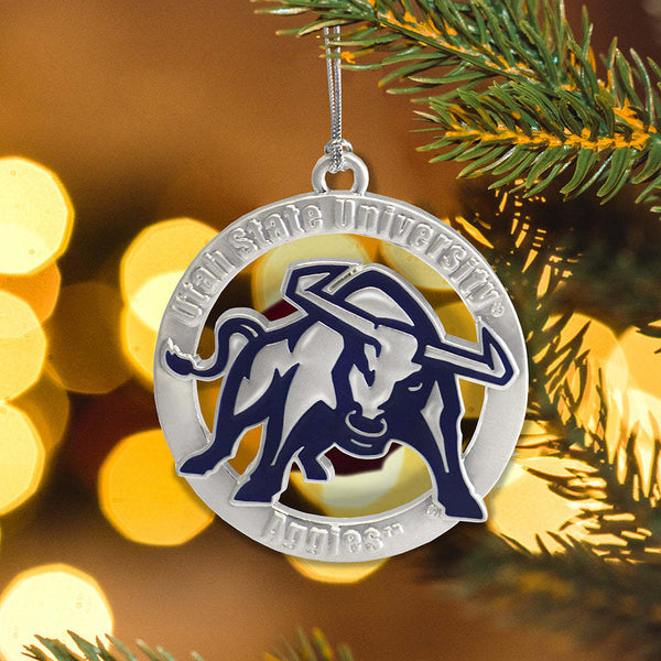 Fan Frenzy Gifts Utah State Aggies Officially Licensed Silver Ornament
