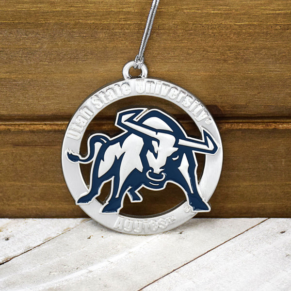 Fan Frenzy Gifts Utah State Aggies Officially Licensed Silver Ornament