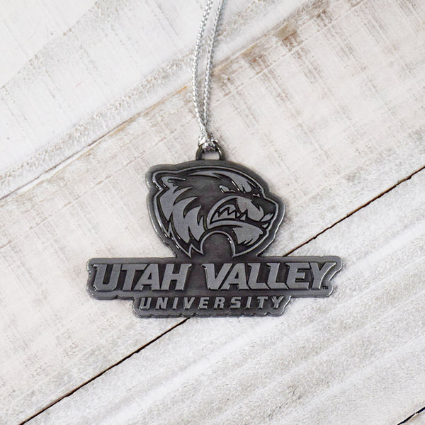 Fan Frenzy Gifts Utah Valley Wolverines UVU Officially Licensed Campus Glass Ornament