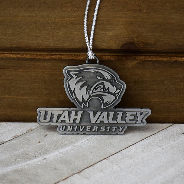 Fan Frenzy Gifts Utah Valley Wolverines UVU Officially Licensed Campus Glass Ornament