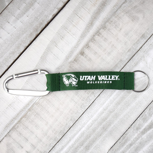 Fan Frenzy Gifts Utah Valley University UVU Wolverines Lanyard key tag key chain