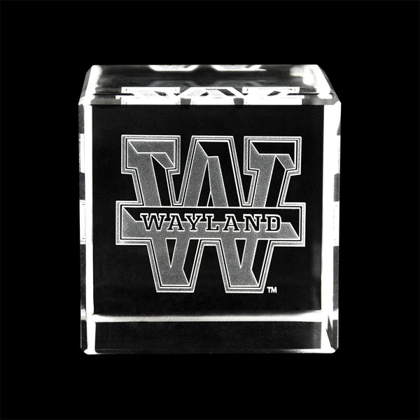 Fan Frenzy Gifts Wayland Baptist Officially Licensed Laser Engraved Crystal Cube
