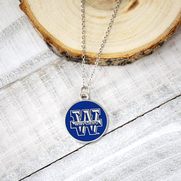 Fan Frenzy Gifts Wayland Baptist Officially Licensed Circle Necklace