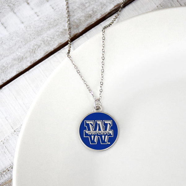 Fan Frenzy Gifts Wayland Baptist Officially Licensed Circle Necklace