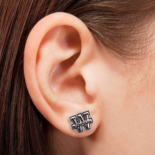 Fan Frenzy Gifts Wayland Baptist Officially Licensed Post Earrings