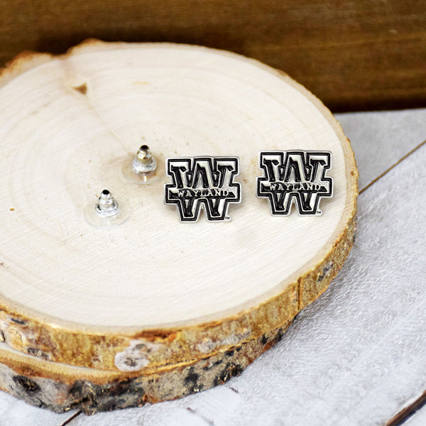 Fan Frenzy Gifts Wayland Baptist Officially Licensed Post Earrings