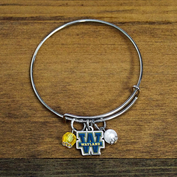 Fan Frenzy Gifts Wayland Baptist Officially Licensed Bangle Bracelet
