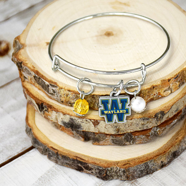 Fan Frenzy Gifts Wayland Baptist Officially Licensed Bangle Bracelet