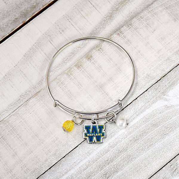 Fan Frenzy Gifts Wayland Baptist Officially Licensed Bangle Bracelet