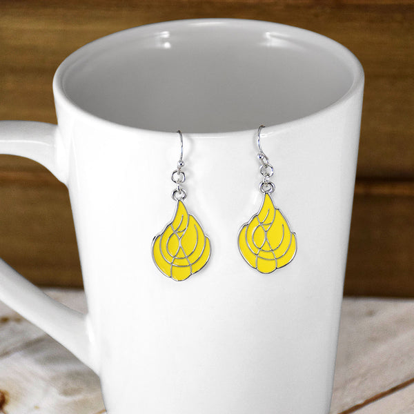 Fan Frenzy Gifts Wayland Baptist Officially Licensed Flame Dangle Earrings