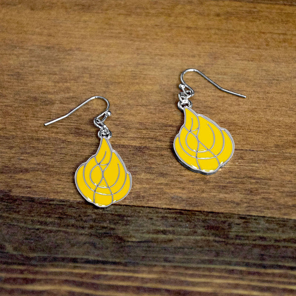 Fan Frenzy Gifts Wayland Baptist Officially Licensed Flame Dangle Earrings