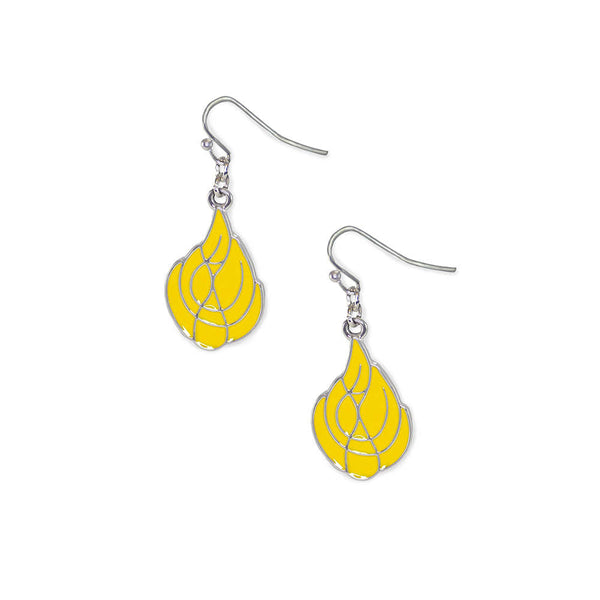 Fan Frenzy Gifts Wayland Baptist Officially Licensed Flame Dangle Earrings