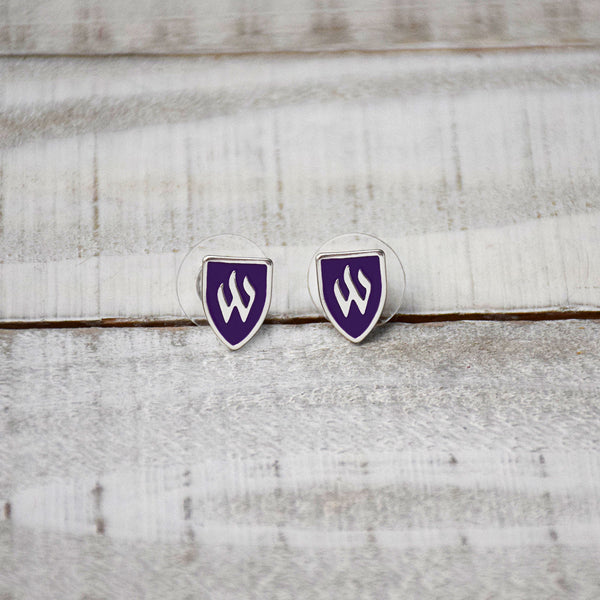 Fan Frenzy Gifts Weber State Wildcats Officially Licensed W Post Earrings
