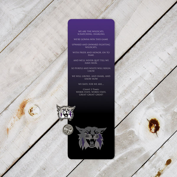 Fan Frenzy Gifts Weber State Wildcats Officially Licensed Fight Song Bookmark and Pin