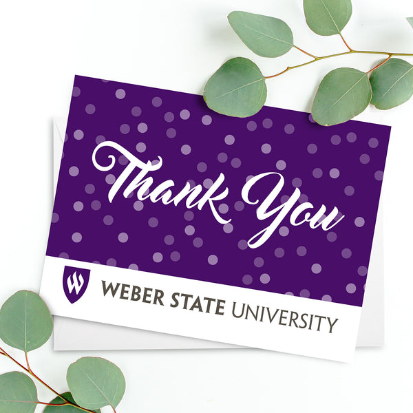 Fan Frenzy Gifts Weber State Wildcats Officially Licensed Thank You Card 10-pack