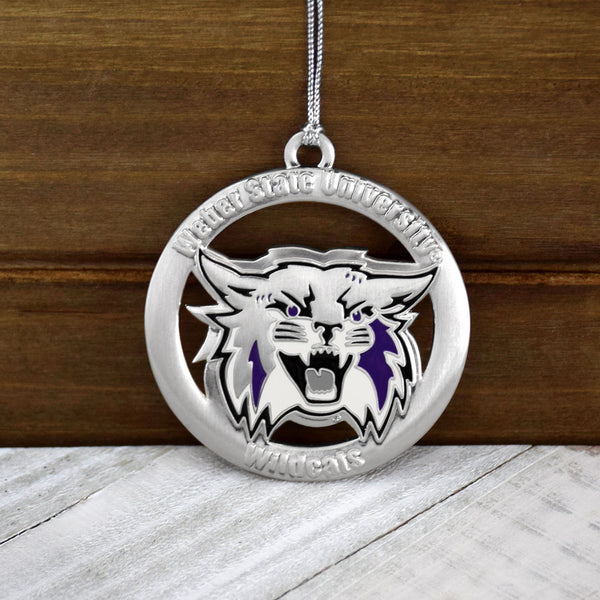 Fan Frenzy Gifts Weber State Wildcats Officially Licensed Silver Ornament